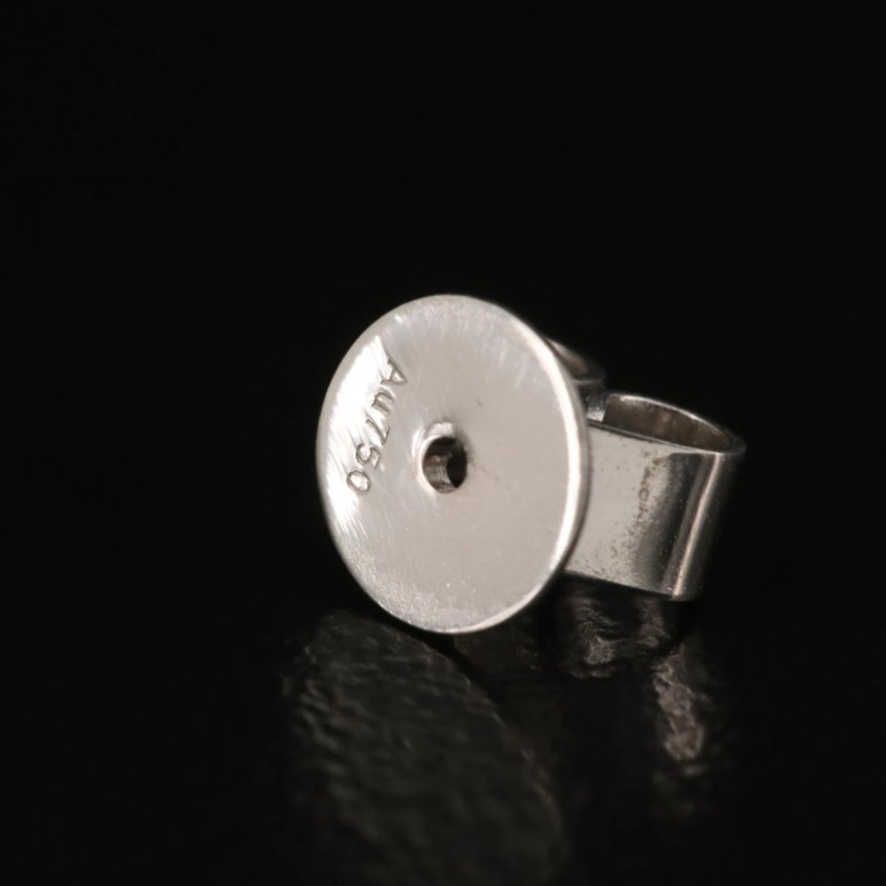 Appraisal Included - 18K Gold 1.82 CTW Diamond Cluster Stud Earrings - Picture 6 of 7